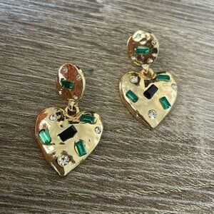 Vintage style heart earrings N242
